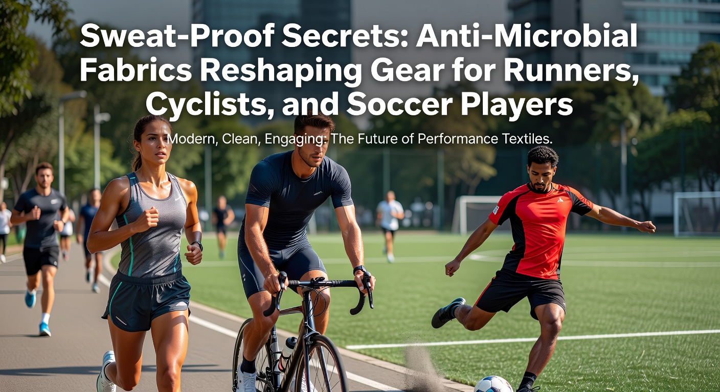 Athletes in action wearing sweat-wicking anti-microbial apparel during a intense training session, highlighting fabric technology in real-world use
