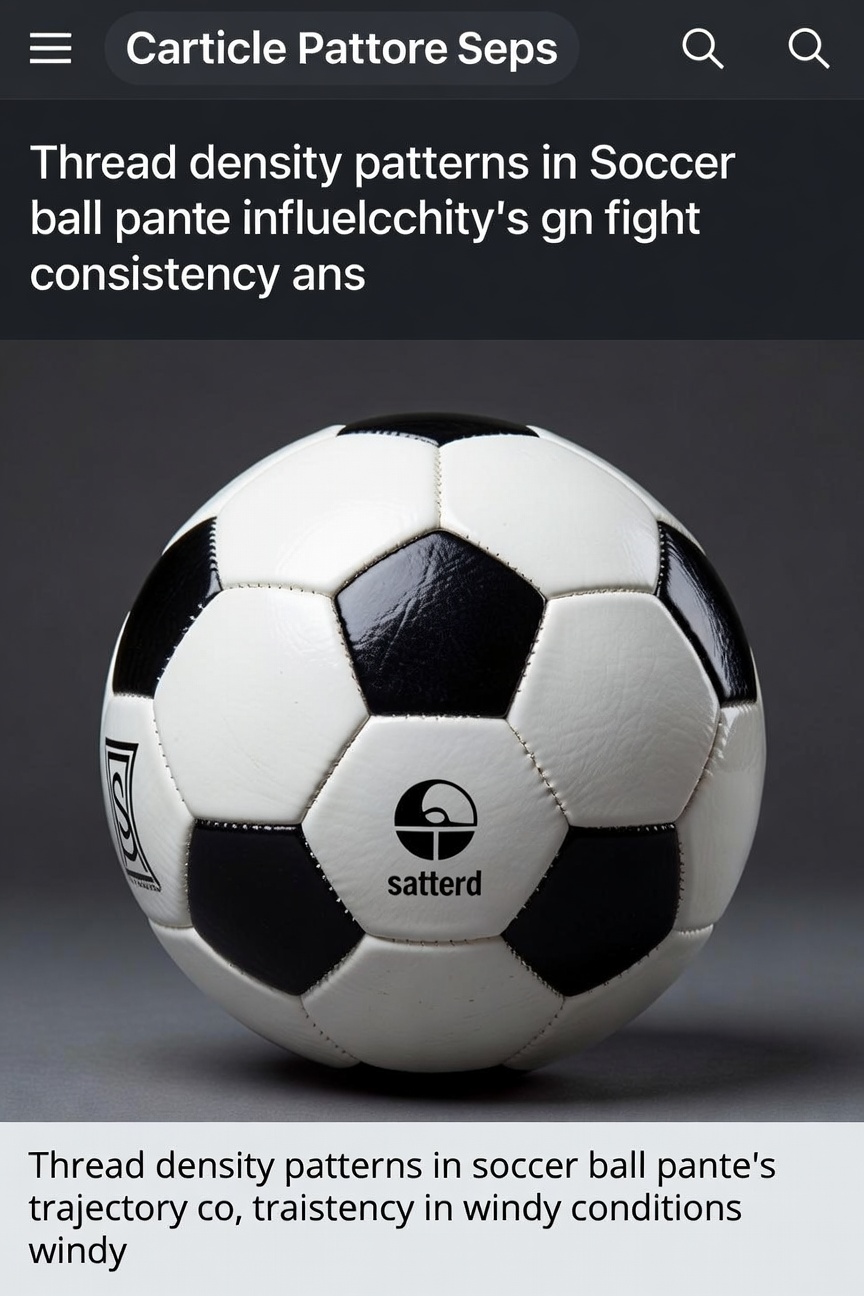 Close-up view of soccer ball panel stitching showing thread density variations across seams